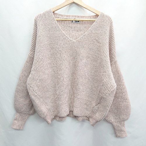 ■ FREAK'S STORE フリークスストア 長袖 ニットセーター サイズF ピンク レディース E 【1406050083021】