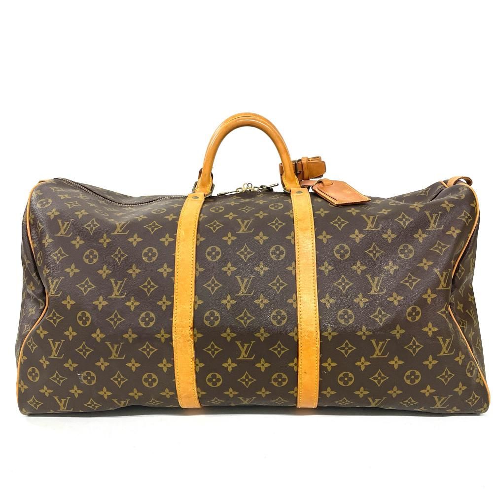 ルイヴィトン LOUIS VUITTON キーポル 60 ボストンバッグ モノグラム キャンバス レザー M41422 ブラウン ゴールド金具【中古】