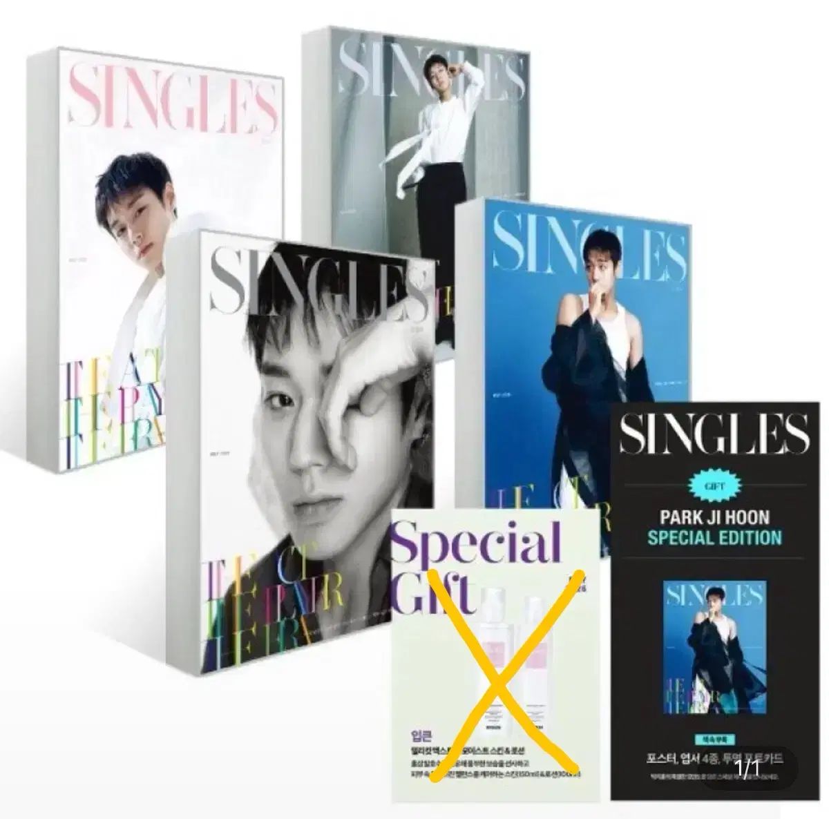 パク・ジフン(PARK JIHOON) シングルズ合本号＋クリアカード クリカ 透明カード
