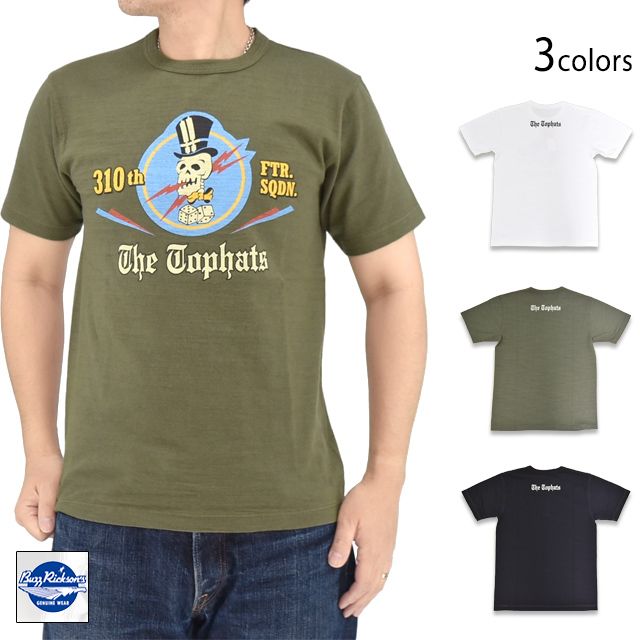 スラブヤーン半袖Tシャツ「310th FIGHTER SQ.」◆BUZZ RICKSON'S