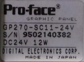 【新品★送料無料】Pro-Face タッチパネル GP270-SC11-24V【【６ヶ月保証】