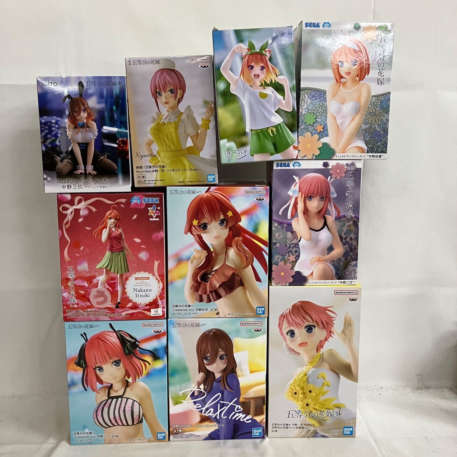 【新品未開封】五等分の花嫁　フィギュアまとめ売り 未開封 五等分の花嫁 Luminasta 他 中野一花 二乃 三玖 四葉 五月