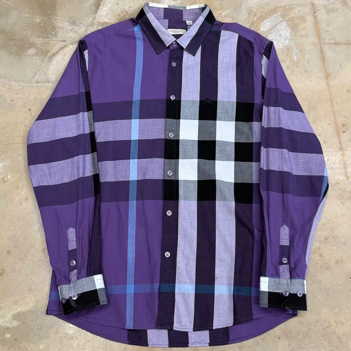 バーバリー ノヴァチェック Purple シャツ XXL