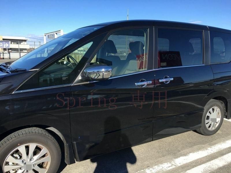 17年式 SERENA 車窓下飾り 8点セット 鏡面仕上げ 304ステンレス製 車用外装パーツ 車窓ガーニッシュ メッキ仕上げ 高品質 F