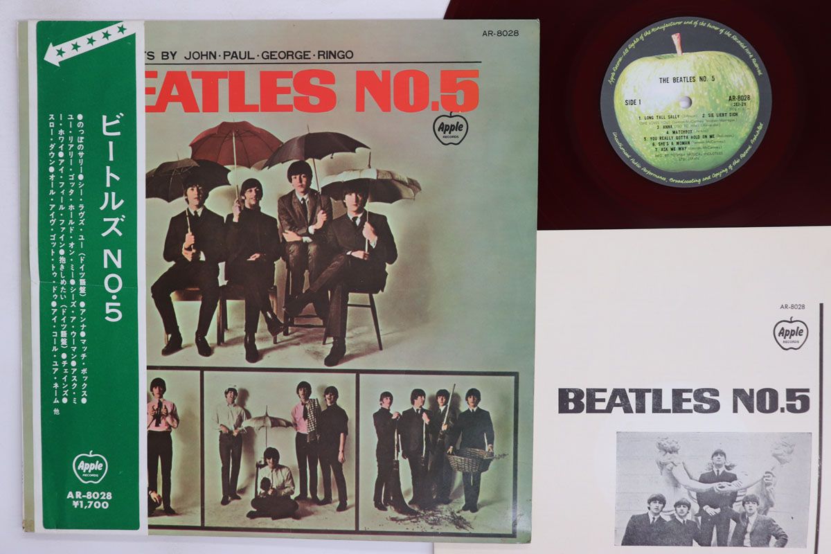 LP Beatles Beatles No.5 (赤盤) AR8028 APPLE /00260