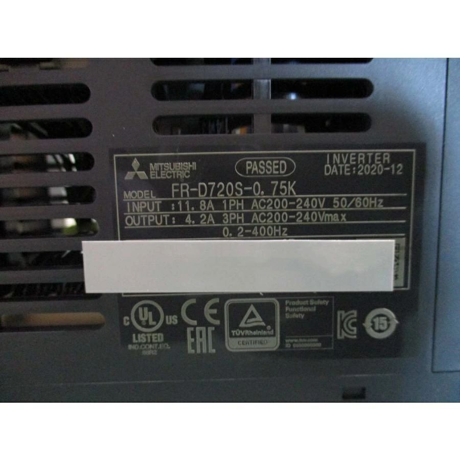 新品【 ★送料無料 】MITSUBISHI三菱電機 FR-D720S-0.75K 用インバーター【６ヶ月保証】