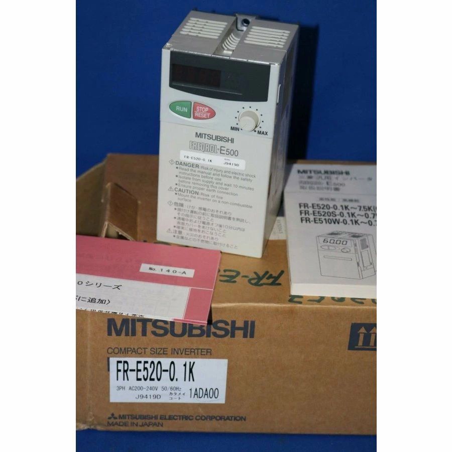 新品【 ★送料無料 】MITSUBISHI 三菱電機 FR-E520-0.1K 用インバーター【６ヶ月保証】