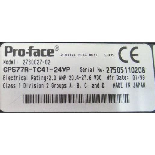 【新品★送料無料】Pro-Face タッチパネル GP577R-TC41-24VP【６ヶ月保証】