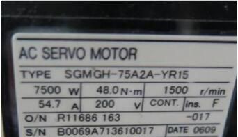 【新品★送料無料】YASKAWA サーボモーター SGMGH-75A2A-YR15 【６ヶ月保証】