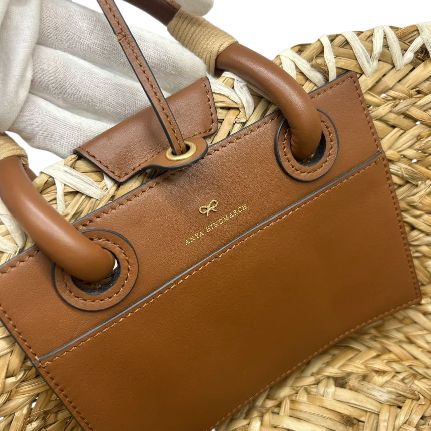 中古】ANYA HINDMARCH アニヤハインドマーチ スモールバスケット