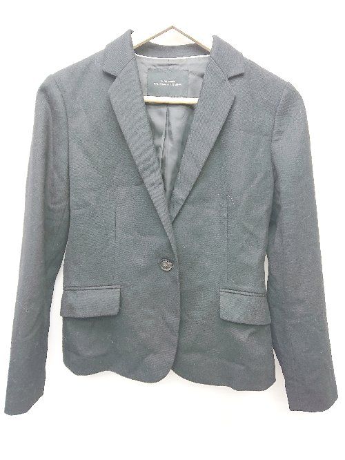 ◇ green label relaxing UNITED ARROWS ウール 長袖 テーラードジャケット サイズ38 ブラック レディース P 【1406110006922】