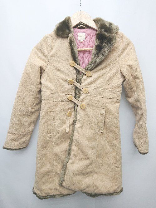 ◇ HushHusH ハッシュアッシュ キッズ 子供服 長袖 コート サイズ130 ベージュ レディース P 【1406110023929】