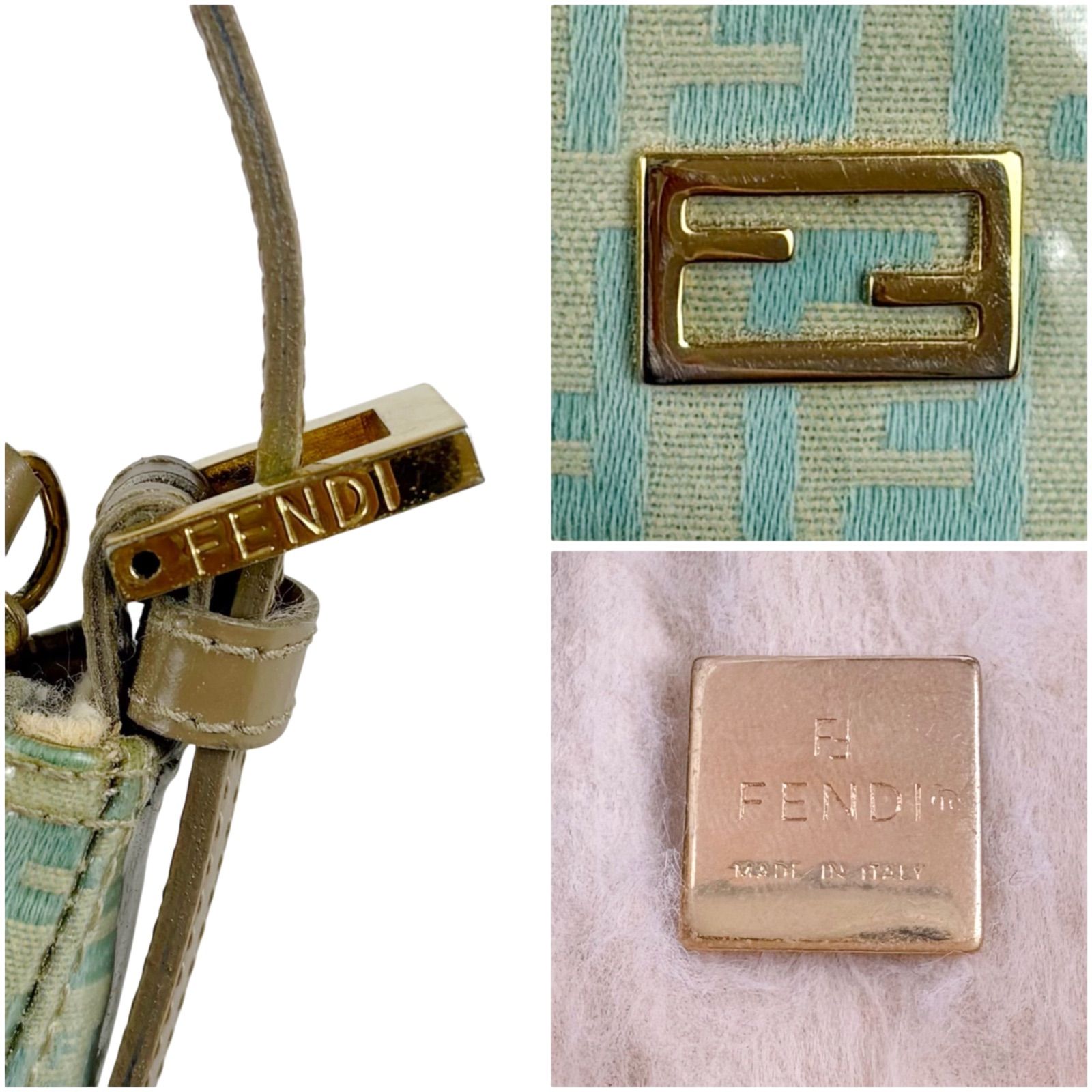 フェンディ FENDI ズッキーノ PVCキャンバス アクセサリーポーチ ミニ 