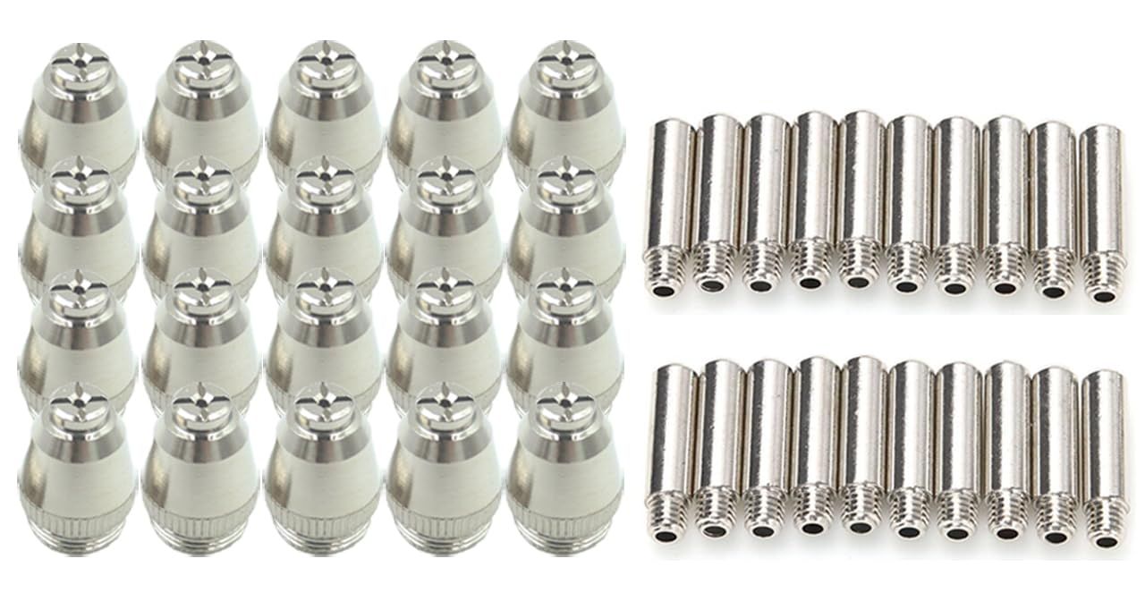 NYSh CUT60 プラズマ カッター 切断機 トーチ 電極 消耗品 ノズル チップ カップ (ノズル20 チップ20)wb 932dc04c