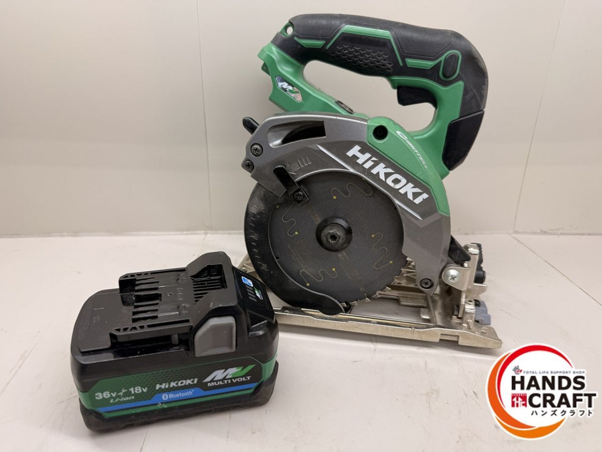 ♪ HiKOKI 125mmコードレスマルノコ C3605DA(SK) 18V バッテリー×1 ハイコーキ【中古】