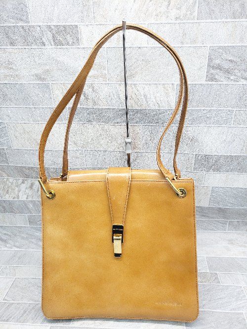 ◇ ANNE KLEIN II アンクライン シンプル トート ハンド バッグ キャメル レディース P 【1406110026890】