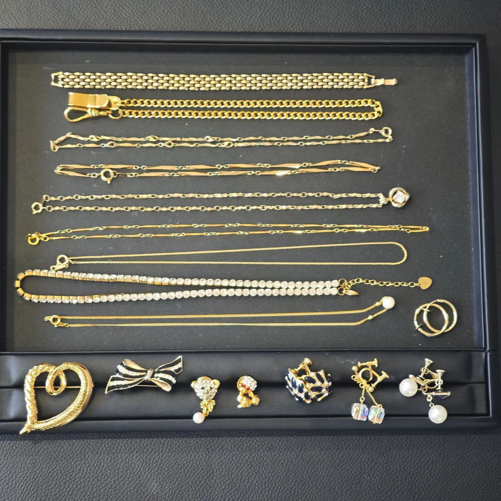 ④遺品整理 メッキアクセサリー アクセサリーおまとめ ネックレス ブレスレット ブローチ イヤリング