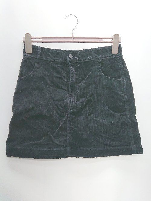 ◇ Spick & Span スピック＆スパン コーデュロイ ミニ 台形 スカート サイズ36 ブラック レディース P 【1406180030506】