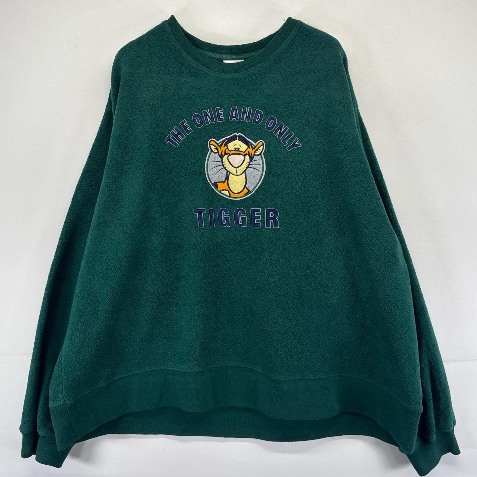 古着 ディズニー Disney フリース トレーナー ティガー ロゴ くまの 