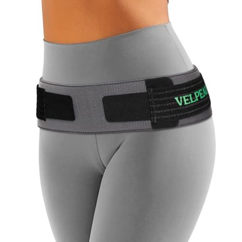 VELPEAU 仙腸関節サポーター 骨盤ベルト 腰サポーター 二重加圧式 ズレにくい 寛骨周り強力サポート 軽量通気性 男女兼用 産前・妊娠中・産後・腰痛緩和に適し 日常着用可 (ヒップ＜135cm)pms 9baa84e4