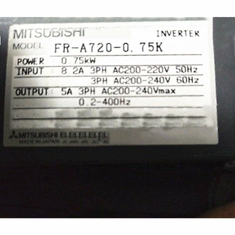 新品【 ★送料無料 】MITSUBISHI 三菱電機 FR-A720-0.75K【６ヶ月保証】