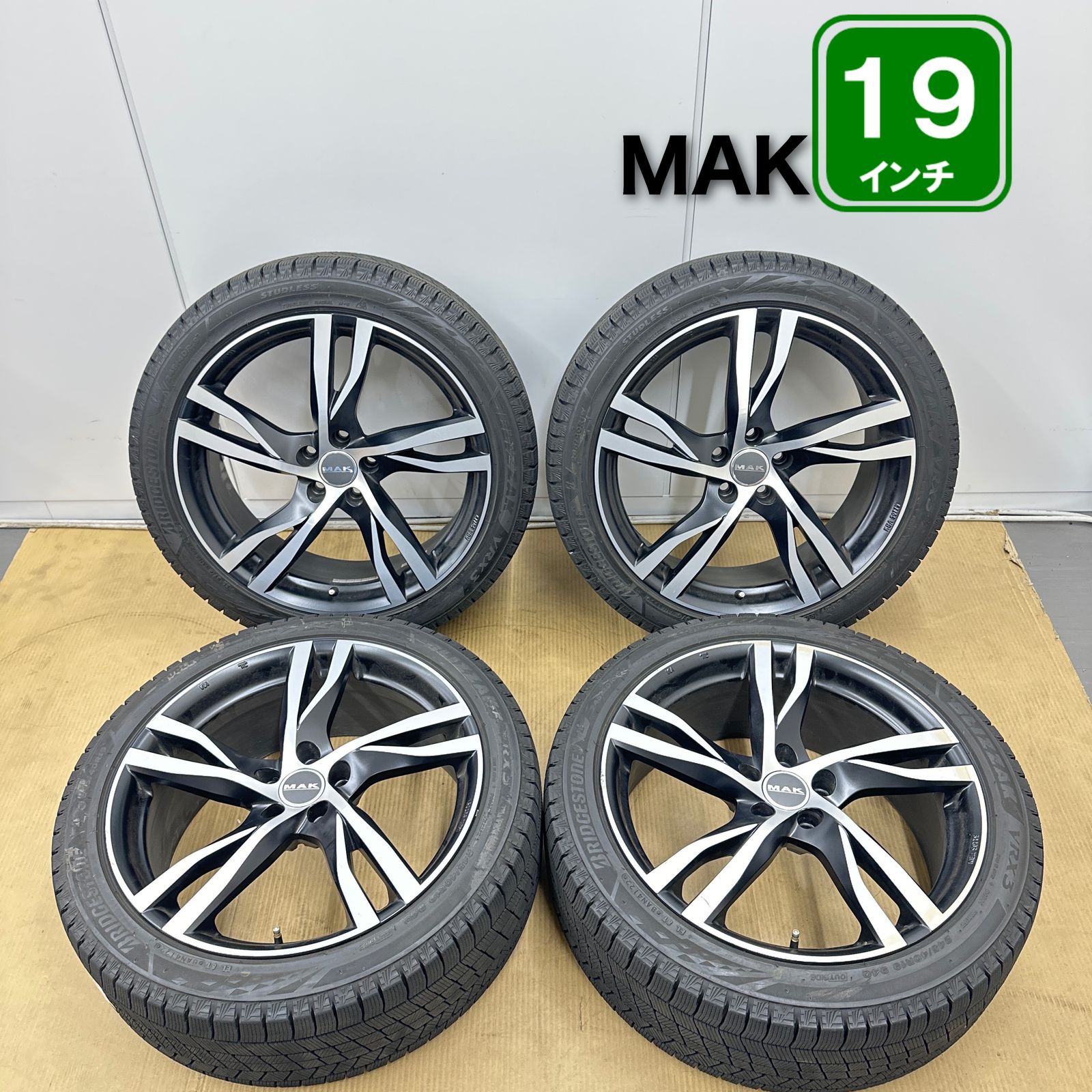 5穴 PCD108 19インチ 8.0J +42.5 MAK STOCKHOLM 245/40R19 BLIZZAK VRX3