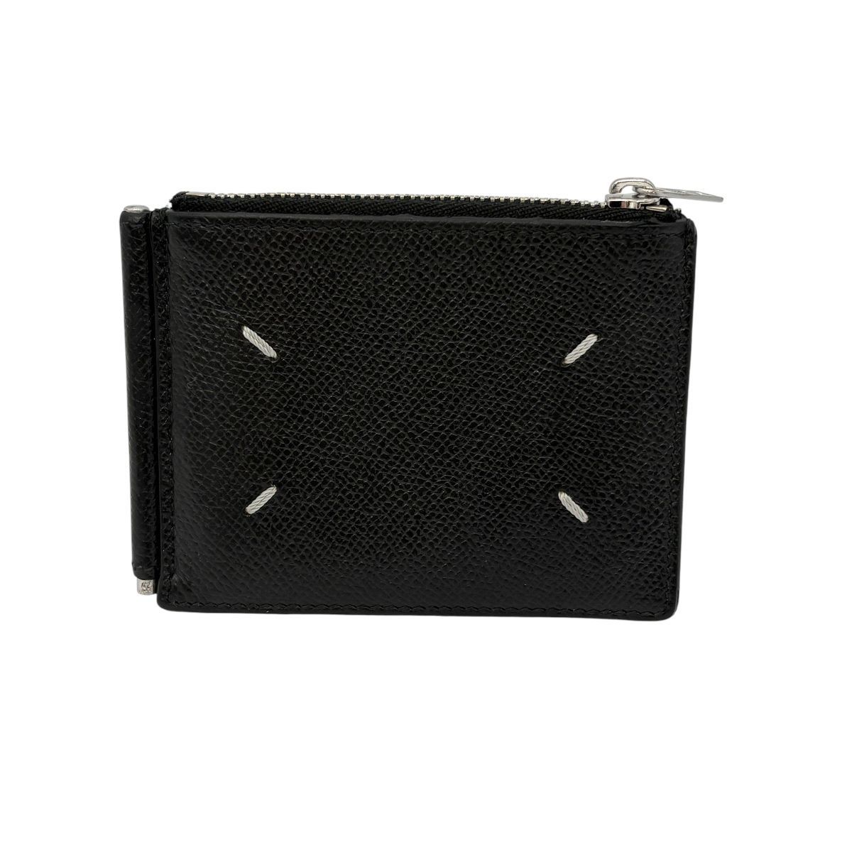 ♪4305 メゾンマルジェラ 二つ折り財布 S35U10447 マネークリップ レザー 中古 Maison Margiela
