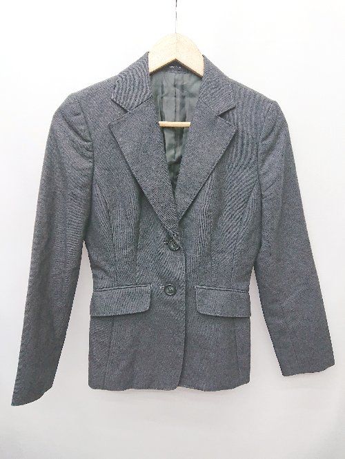 ◇ COMME CA ISM コムサイズム 長袖 テーラード ジャケット サイズS ダークグレー系 レディース P 【1406180051181】