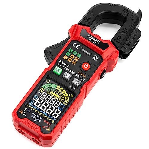 KAIWEETS スマートクランプ メーター AC/DC 電流 電圧 温度 NCV 測定 突入電流機能 D 型の顎 カラー画面 T-RMS 6000 カウント 静電容量 抵抗 ダイオード 導通 KC602kk 07fe871b