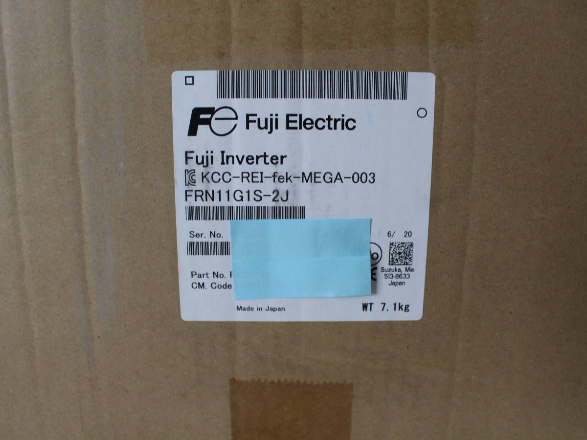 新品【 ★送料無料 】FUJI 富士電機 FRN11G1S-2J インバーター【６ヶ月保証】