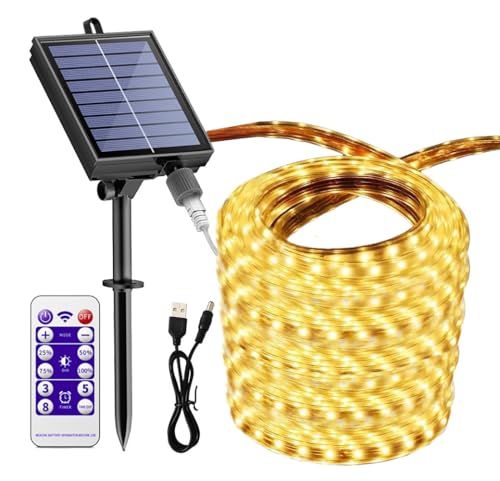 SKD テープライト ソーラー充電 LED 10m 600LED USB充電 屋内 屋外 ライトアップ リモコン テープ付き 間接照明 調光 玄関 ガーデン 庭 照明 ledテープライト 10メートル A133as
