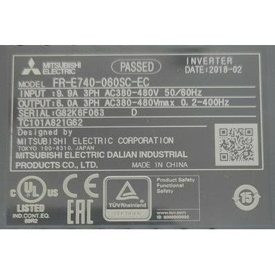 新品【 ★送料無料 】MITSUBISHI 三菱電機 FR-E740-060SC-EC 用インバーター【６ヶ月保証】