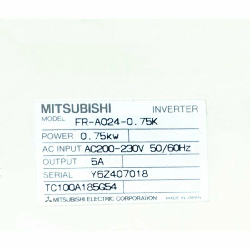新品【 ★送料無料 】MITSUBISHI 三菱電機 FR-A024-0.75K【６ヶ月保証】