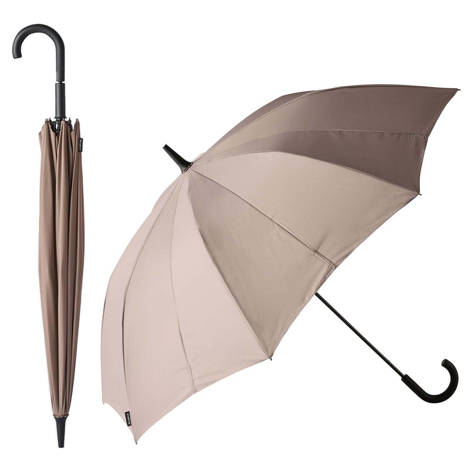【特価商品】マーナ (marna) Shupatto アンブレラ 軽量化 (手を濡らさず一瞬でまとまる) ボタンレス シュパット 傘 長傘 メンズ レディース (58㎝ / 65cm)