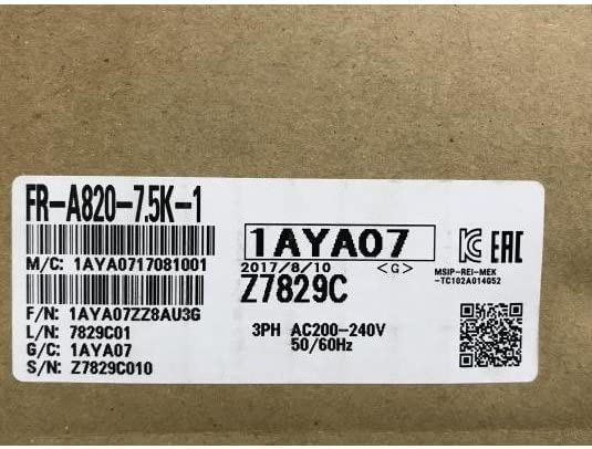 新品【 ★送料無料 】MITSUBISHI/三菱電機 FR-A820-7.5K-1 インバーター【６ヶ月保証】