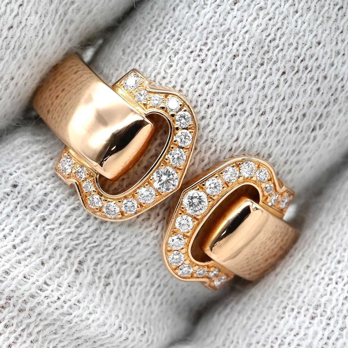 カルティエ Cartier リング 指輪 2C ブークルセ ダイヤ ピンクゴールド 