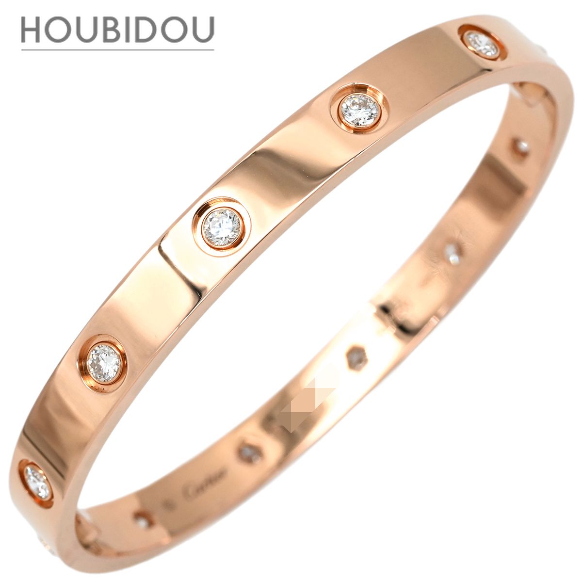 カルティエ Cartier ブレスレット LOVE ラブブレスレット クラシックモデル フルダイヤ ピンクゴールド #16 18K RG ダイヤ 10P 新型 CRB6070200【中古】