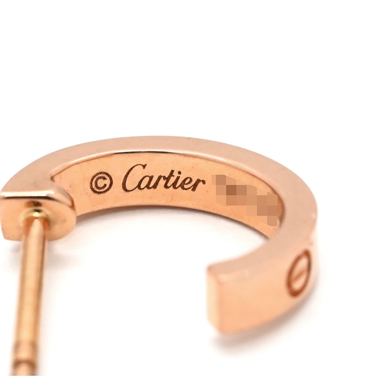 カルティエ Cartier ピアス ラブ LOVE フープピアス SM ピンクゴールド ミニラブ 750 18K PG RG B8029000 【箱】【中古】