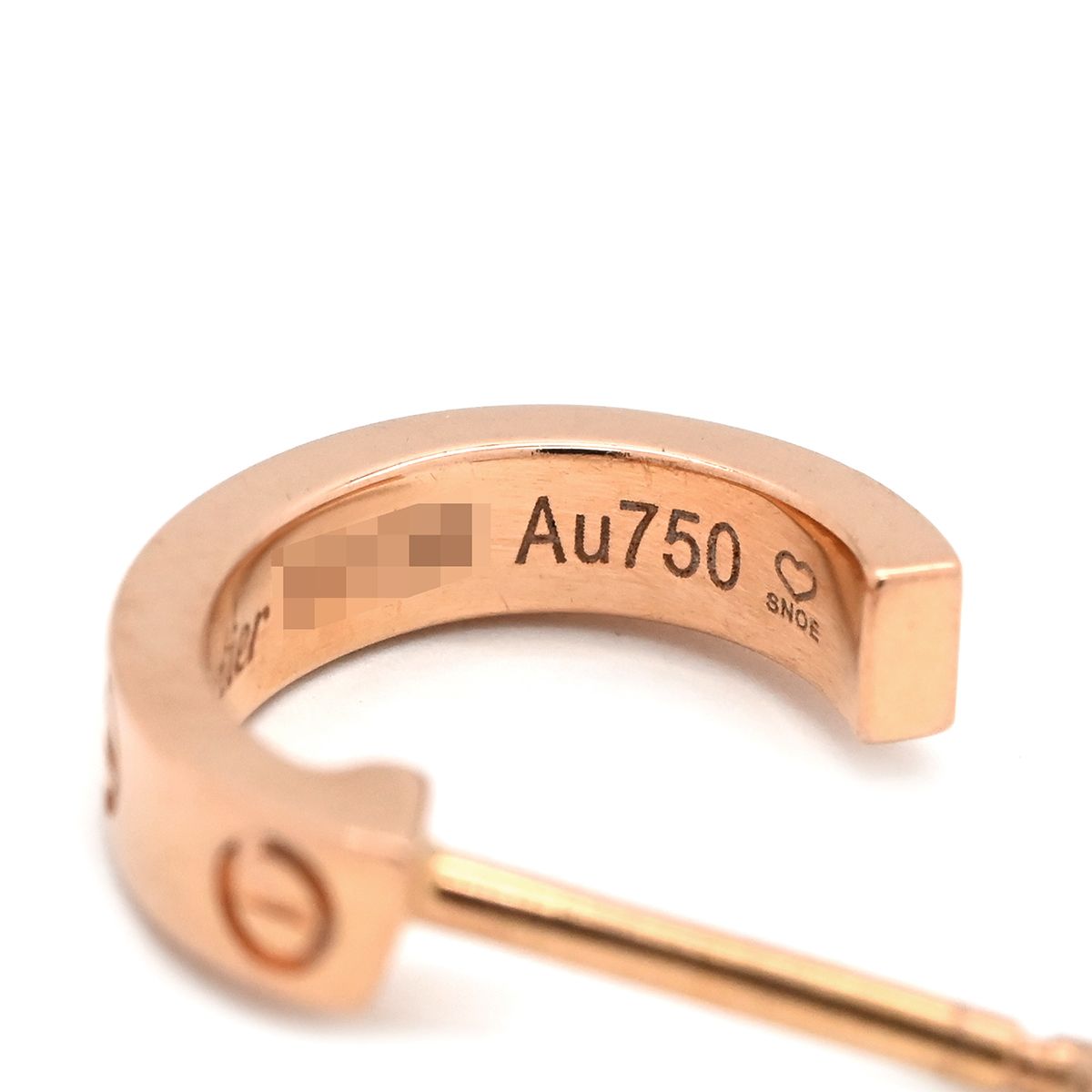 カルティエ Cartier ピアス ラブ LOVE フープピアス SM ピンクゴールド ミニラブ 750 18K PG RG B8029000 【箱】【中古】