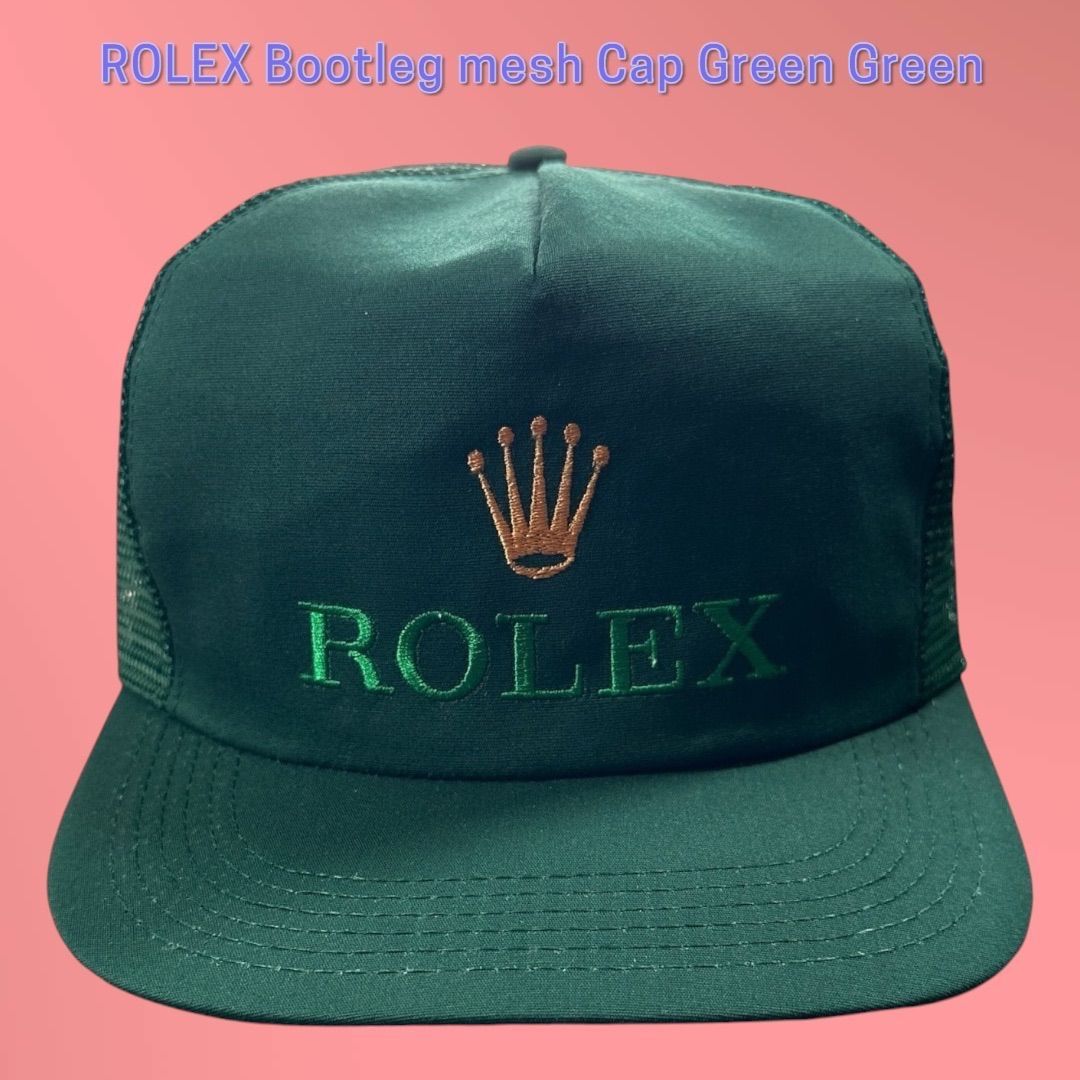 ROLEX 90's Bootleg mesh Cap Green Green Dead Stock