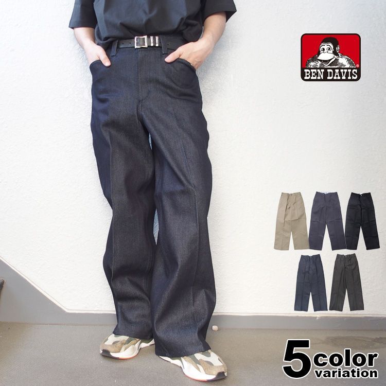 BEN DAVIS ベンデイビス ゴリラカット パンツ メンズ ワークパンツ 極太 ワイド USA規格 GORILLA CUT チノパン L30 レングス30 ストリート アメカジ スケーター 大きいサイズ