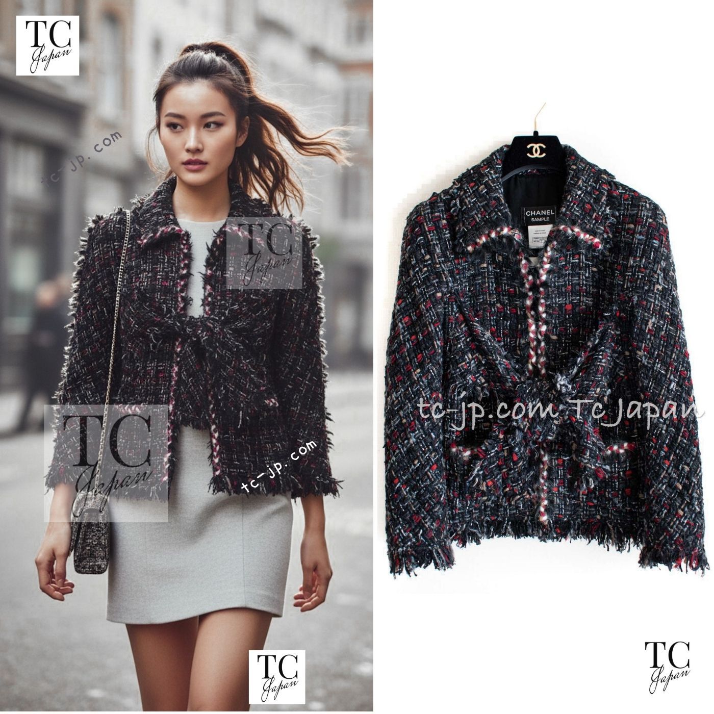 シャネル ジャケット CHANEL ブラック マルチカラー ルサージュ ツイード ジャケット 96万 カール・ラガーフェルド 超美品 36 38