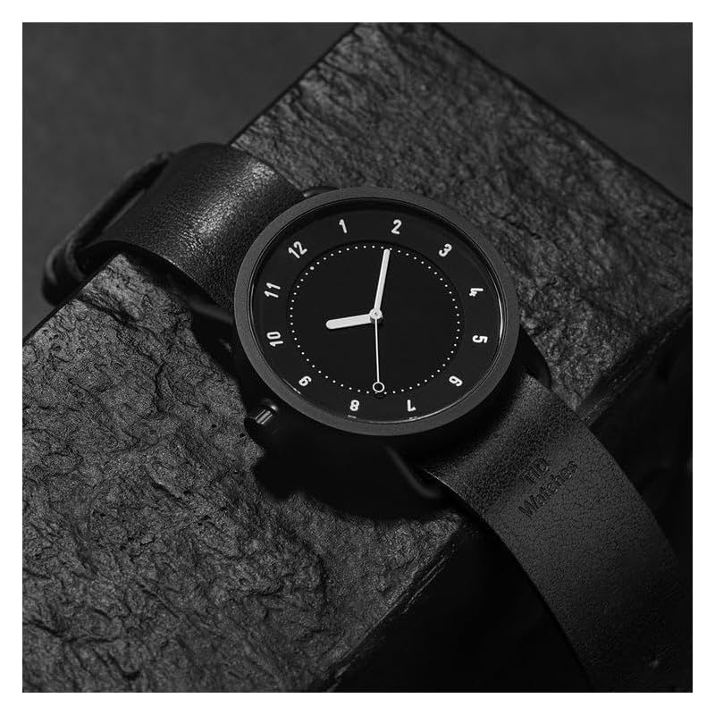 【新品】 TID Watches No.1 腕時計 メンズ 北欧ミニマルデザイン スウェーデンブランド クオーツ レザーベルト ブラック文字盤 40mm