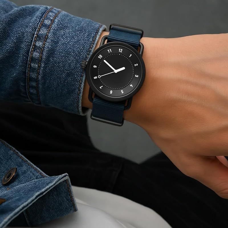 【新品】 TID Watches No.1 腕時計 メンズ 北欧ミニマルデザイン スウェーデンブランド クオーツ レザーベルト ブラック文字盤 40mm