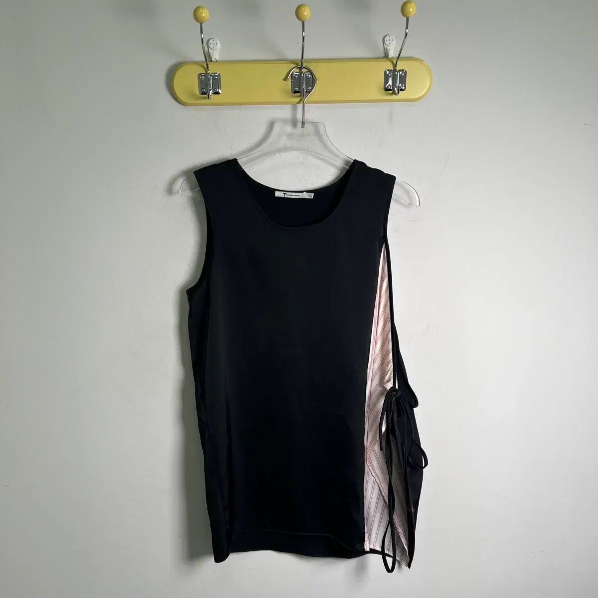 Alexander Wang サイド タイ ストライプ レイヤード スリーブレス ブラウス L