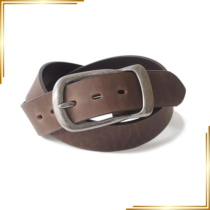 【新品】 [KOGUMA BELT] ベルト 本革 メンズ 日本製 40mm幅 イタリアンレザー イタリーレザー ヌメ革 イタリア シンプル 馬蹄型バックルのカジュアルベルト コグマベルト KGMCB-0017