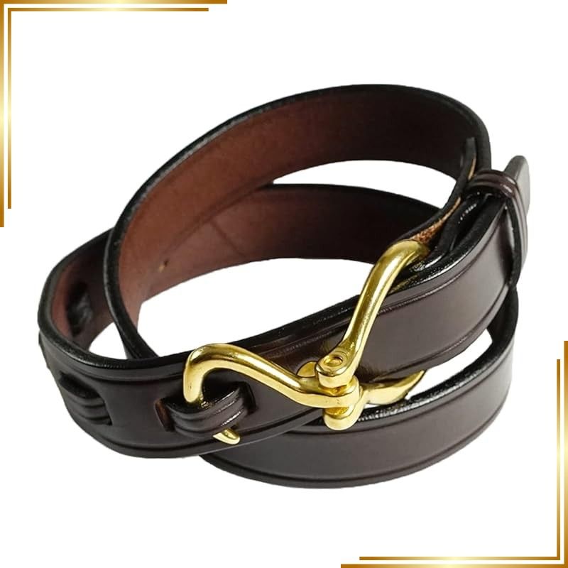 【新品】 [Tory] [トリーレザー] LEATHER 1-1/4インチ フーフピックベルト ハバナ/ブラス 32