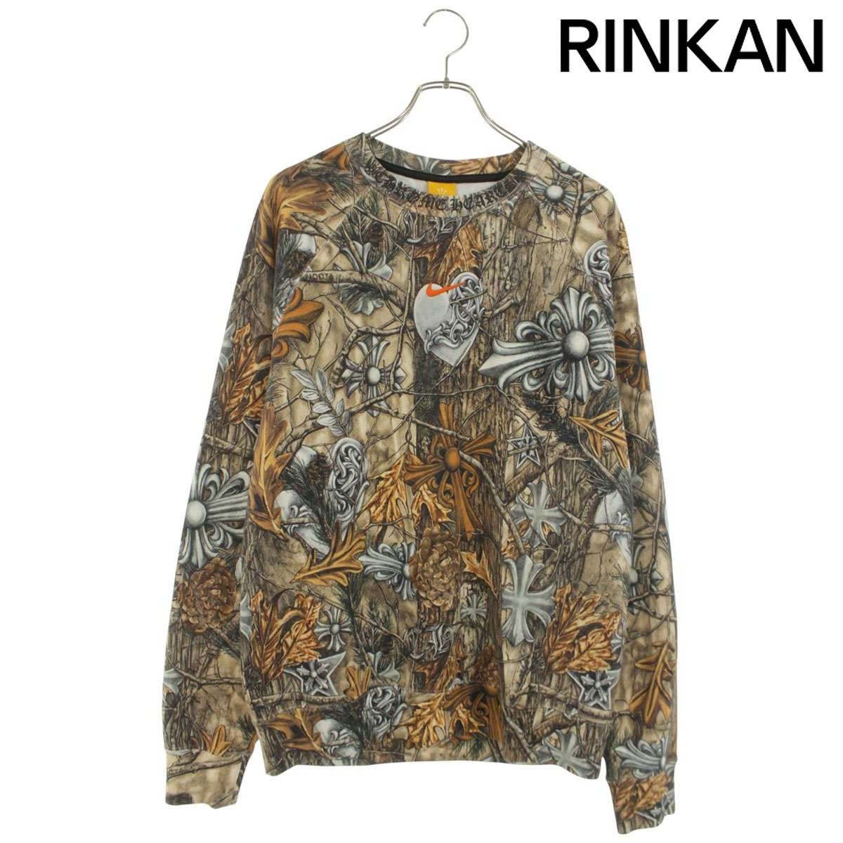 クロムハーツ ×ナイキ NIKE NOCTA CREW NECK ナイキドレイク総柄クルーネックスウェット メンズ M