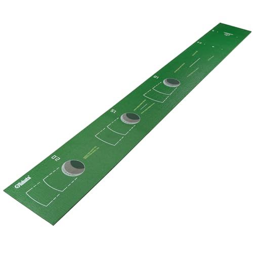 Tabata(タバタ) ゴルフ パターマット 2.5ｍ フラット ホールカップをリアルに再現 自由に配置できるストッパー付き 練習方法アレンジできる 実戦に近い フォーミング素材 芝抜けの心配がない 室内練習 ゴルフ練習 初心者 上級者 フラ 8d23a0e0