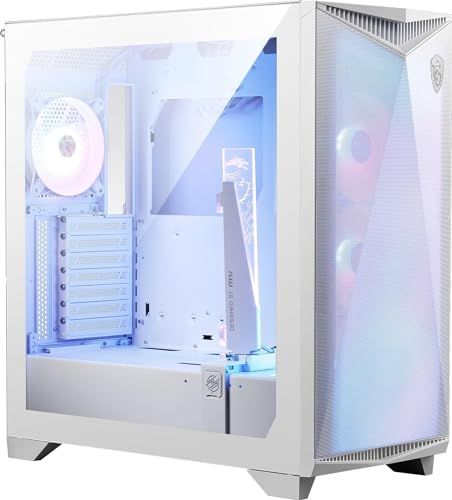 MSI MPG GUNGNIR 300R AIRFLOW WHITE PCケース E-ATX ミドルタワー 白 エアフロー重視 ARGBファン4基付き 強化ガラスVGAスタンド付属 CS8771 shu b537aa70